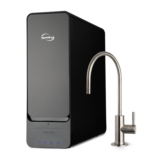 iSpring RO1000-BN Tankless Reverse Osmosis System, 1000 GPD Fast High Flow