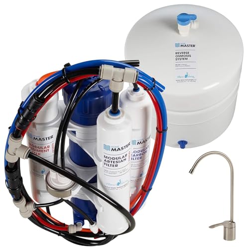 Home Master TMAFC Artesian Full Contact Reverse Osmosis System, 7-stages, Patented 2-Pass Alkaline Remineralization, Fast 4.5s Fill Rate, 8.5” catalytic carbon, 5-year limited parts
