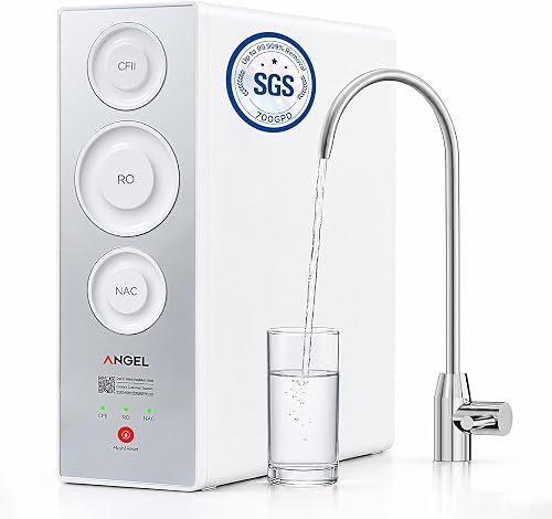 ANGEL X2 Tankless Reverse Osmosis Water Filter System, 700GPD, Removes — Real-world performance testing in action