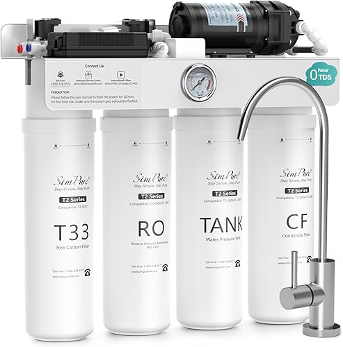 SimPure T2-600T Reverse Osmosis Water Filter System Near 0 TDS Water, — Real-world performance testing in action