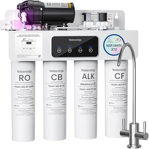 Waterdrop T4-A Alkaline pH+ Reverse Osmosis Water Filter, Dual Flow, N — Build quality and design details up close