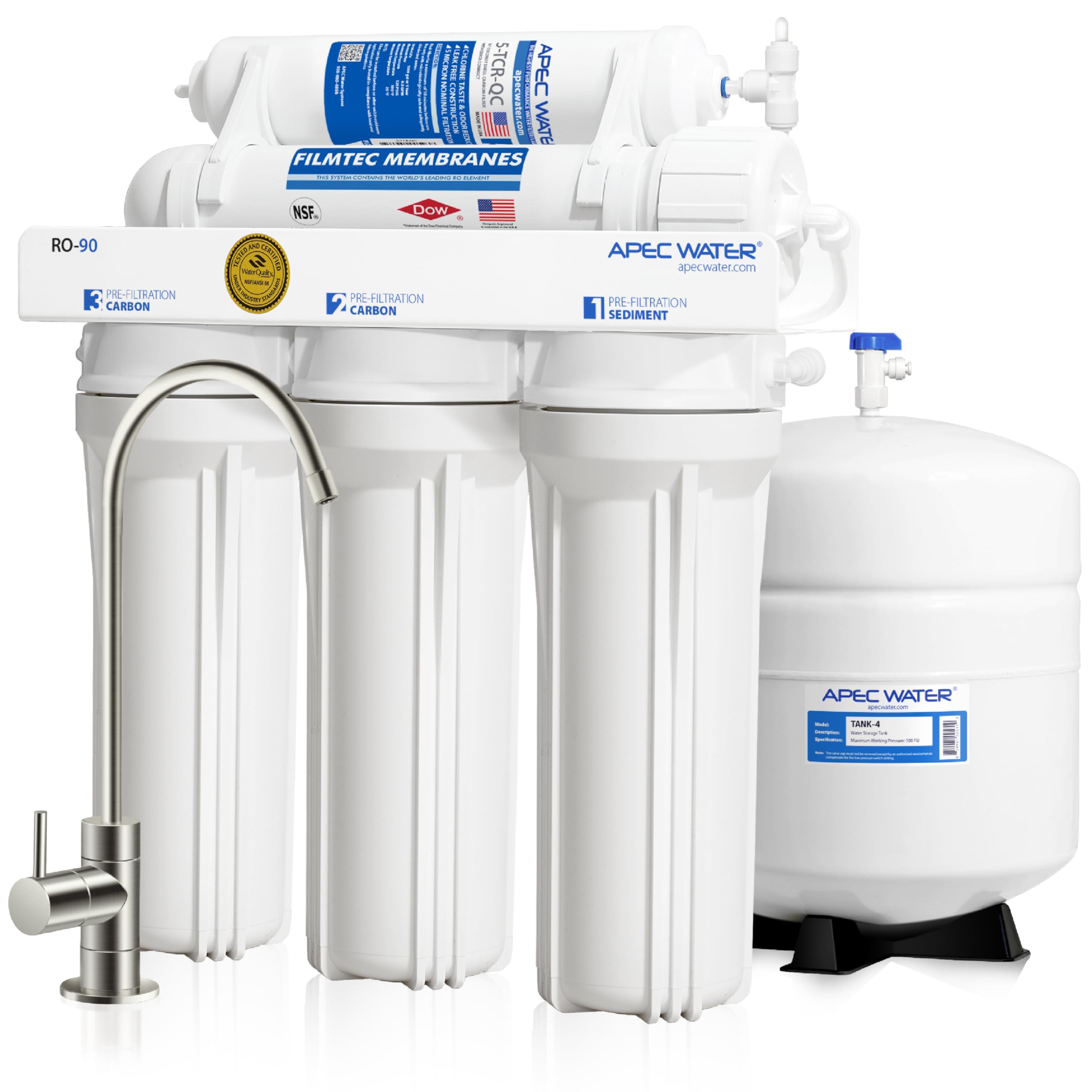 APEC Water RO-90, 5-Stage Under Sink Reverse Osmosis Water Filter Syst — Side-by-side comparison of top picks in this category