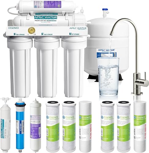 APEC Water ROES-PH75X 6-Stage Alkaline Under Sink Reverse Osmosis Wate — Our hands-on testing setup for reverse osmosis vs other f