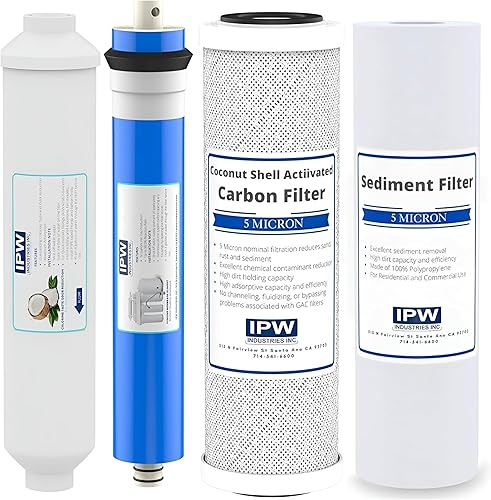 IPW Industries Universal 4-Stage Under Sink Reverse Osmosis Replacemen — Our recommended configuration for best results