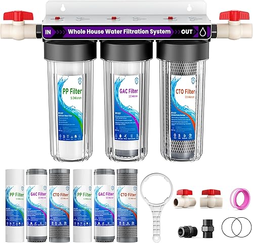Whole House Water Filter System, 3-Stage Home Water Filtration System, — Our hands-on testing setup for features of reverse osmosi
