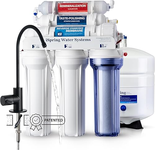 iSpring RCC7AK-BLK, NSF/ANSI 58 Certified, Alkaline 6-Stage Reverse Os — Our hands-on testing setup for express water ro5dx vs pur