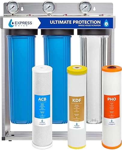 Express Water 3-Stage Whole House Water Filter System, Reduces Heavy M — Our hands-on testing setup for how does a reverse osmosis